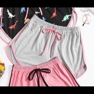 B1G1🌸 High Waist Contrast Trim Dolphin Shorts